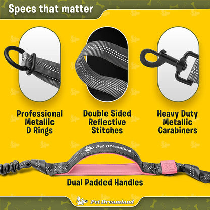 Exquisite Handsfree Dog Leash for Large Dogs. Ultimate Comfort & Freedom for Walking and Hiking. Premium Quality, Durable & Versatile Waist Belt. Your Dog Will Love This Running Leash.